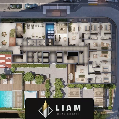 نمای بالای مجتمع دبی لند